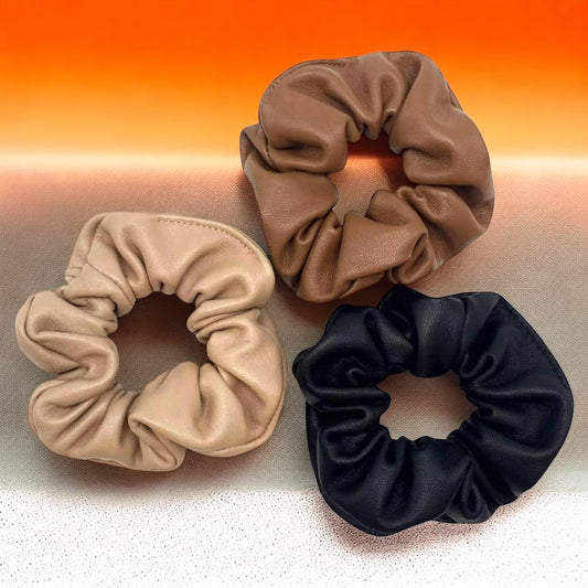 The Natural Scrunchie - 100% Lamb Leather